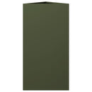 vidaXL olívazöld acél háromszög alakú kerti növénytartó 40x34,5x70 cm