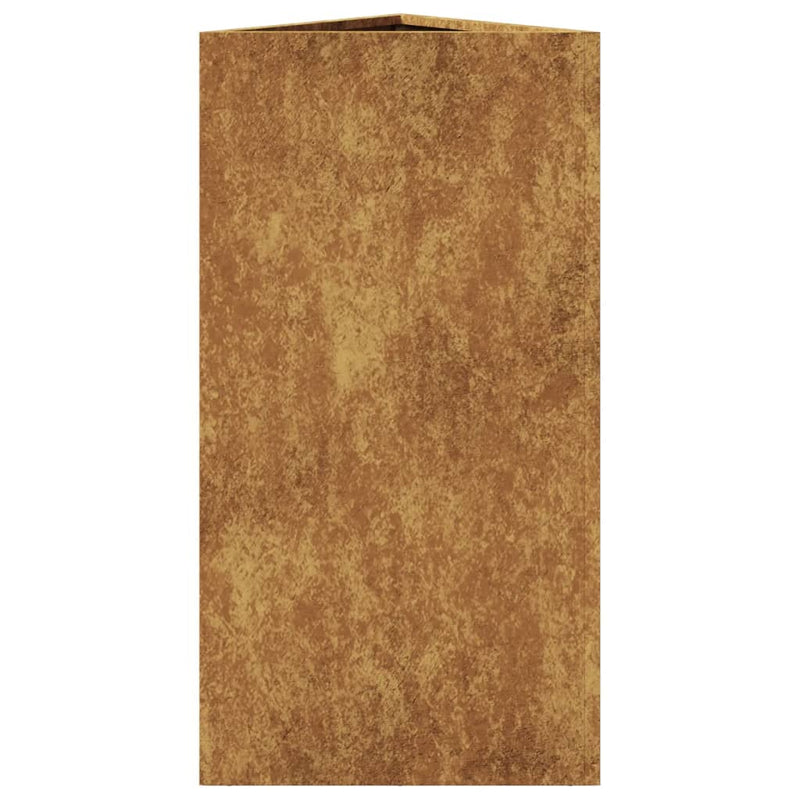 vidaXL 2 db corten acél háromszög alakú kerti ültető 40 x 34,5 x 70 cm