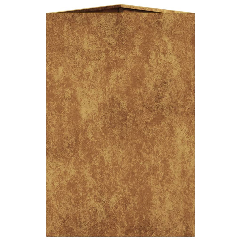 vidaXL2 db corten acél háromszög alakú kerti ültetőláda 50x43x75 cm