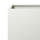 vidaXL fehér acél kerti növénytartó 30 x 30 x 30 cm