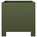 vidaXL olívazöld acél kerti növénytartó 30 x 30 x 30 cm