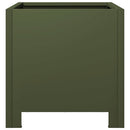 vidaXL 2 db olívazöld acél kerti növénytartó 30 x 30 x 30 cm