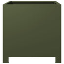 vidaXL 2 db olívazöld acél kerti növénytartó 40 x 40 x 40 cm