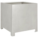 vidaXL 2 db rozsdamentes acél kerti növénytartó 40 x 40 x 40 cm