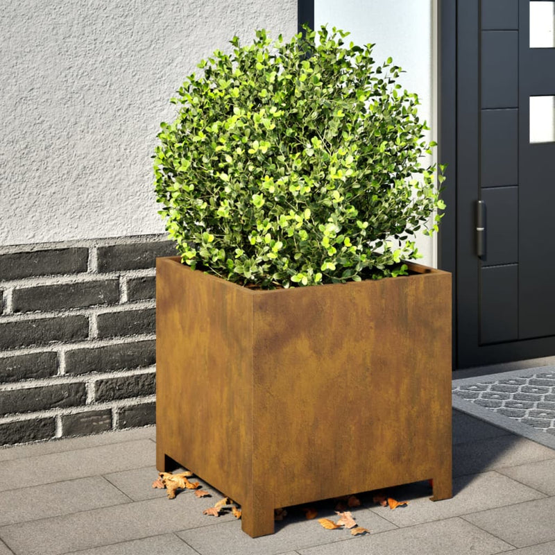 vidaXL 2 db corten acél kerti növénytartó 40 x 40 x 40 cm