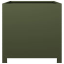 vidaXL olívazöld acél kerti növénytartó 50 x 50 x 50 cm