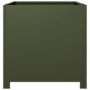 vidaXL olívazöld acél kerti növénytartó 50 x 50 x 50 cm