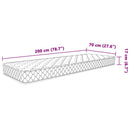 vidaXL fehér memóriahabos matrac 70 x 200 x 17 cm puha