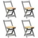 vidaXL Corona 4 db szürke tömör fenyőfa összecsukható étkezőszék