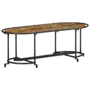 vidaXL tömör újrahasznosított fa dohányzóasztal 110 x 55 x 40 cm