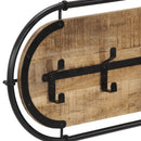 vidaXL tömör nyers mangófa falra szerelhető ruhafogas 5 akasztóval