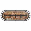 vidaXL újrahasznosított fa falra szerelhető ruhafogas 5 akasztóval