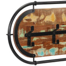 vidaXL újrahasznosított fa falra szerelhető ruhafogas 5 akasztóval