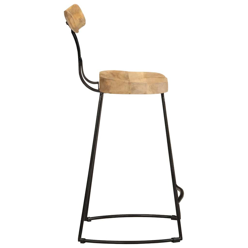 vidaXL Bárszékek 2 db 49x43x88 cm tömör fa Mango