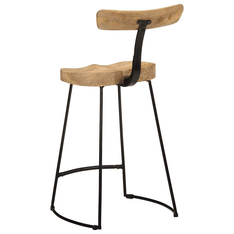 vidaXL Bárszékek 2 db 49x43x88 cm tömör fa Mango