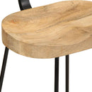vidaXL Bárszékek 2 db 49x43x88 cm tömör fa Mango