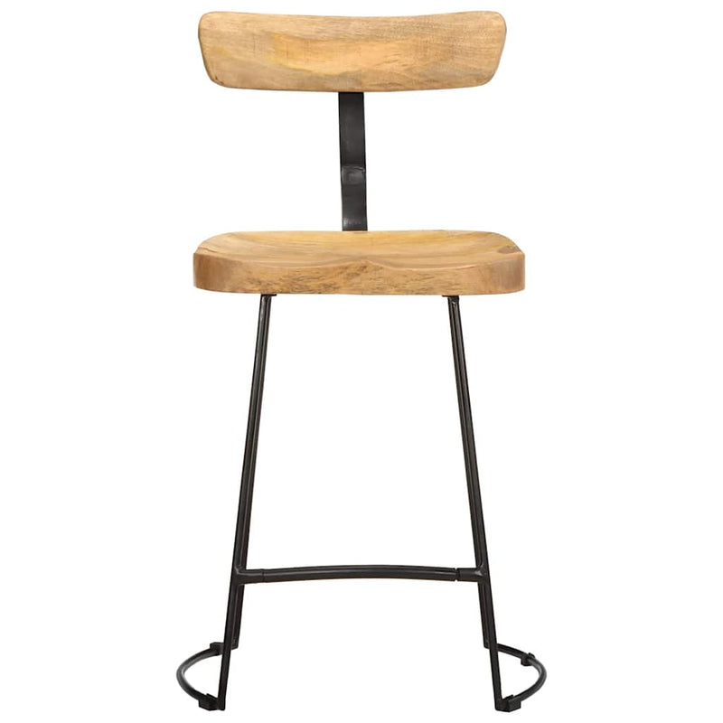 vidaXL Bárszékek 2 db 49x43x79 cm tömör fa Mango