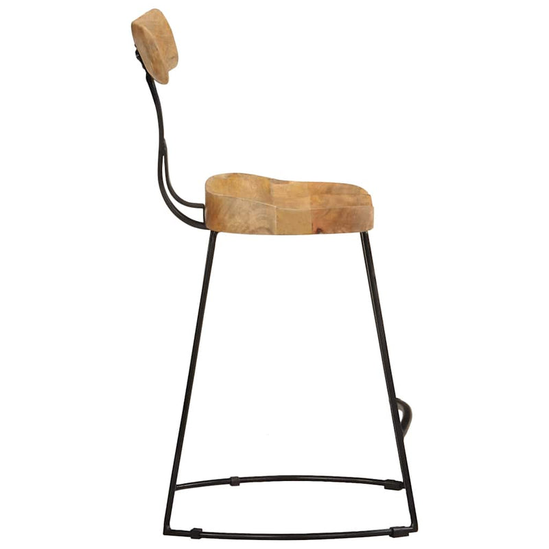 vidaXL Bárszékek 2 db 49x43x79 cm tömör fa Mango