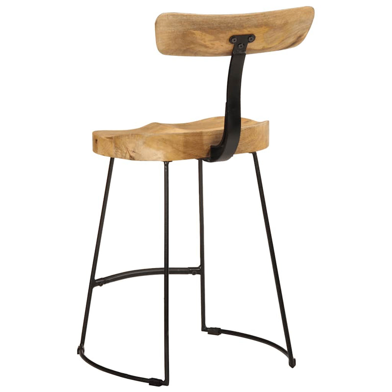 vidaXL Bárszékek 2 db 49x43x79 cm tömör fa Mango