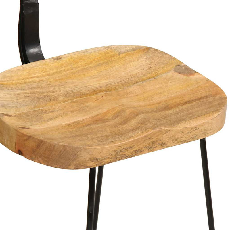 vidaXL Bárszékek 2 db 49x43x79 cm tömör fa Mango