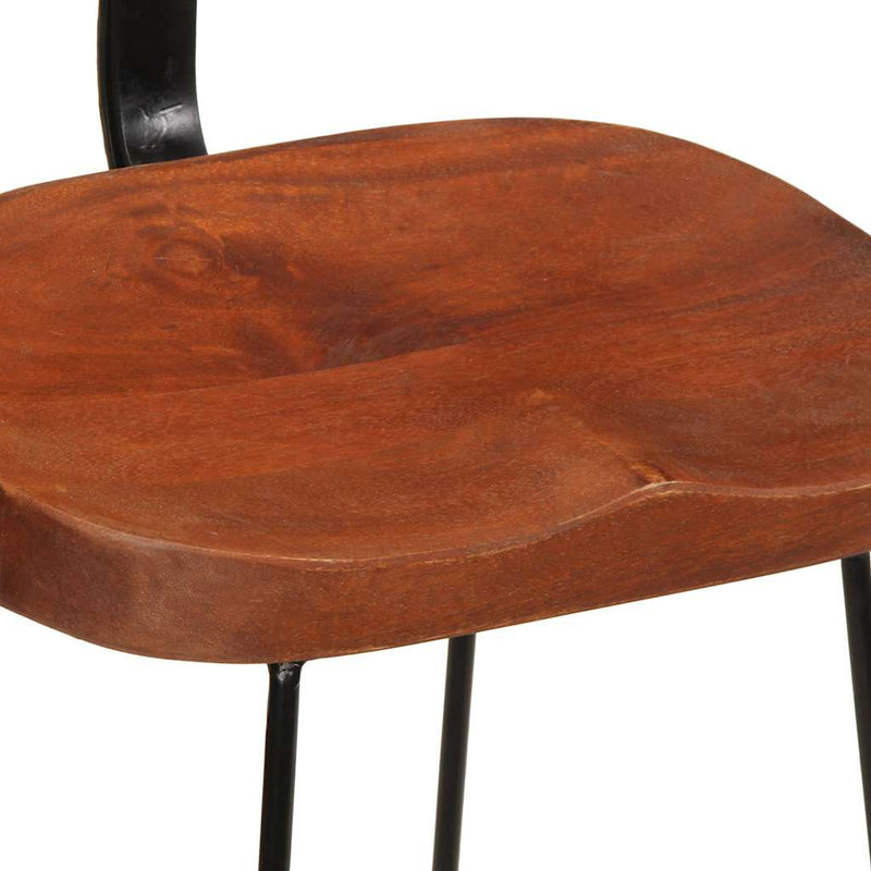 vidaXL Bárszékek 2 db 49x43x79 cm tömör fa Mango