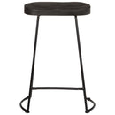 vidaXL Bárszékek 2 db Fekete 45x40x62 cm tömör fa Mango