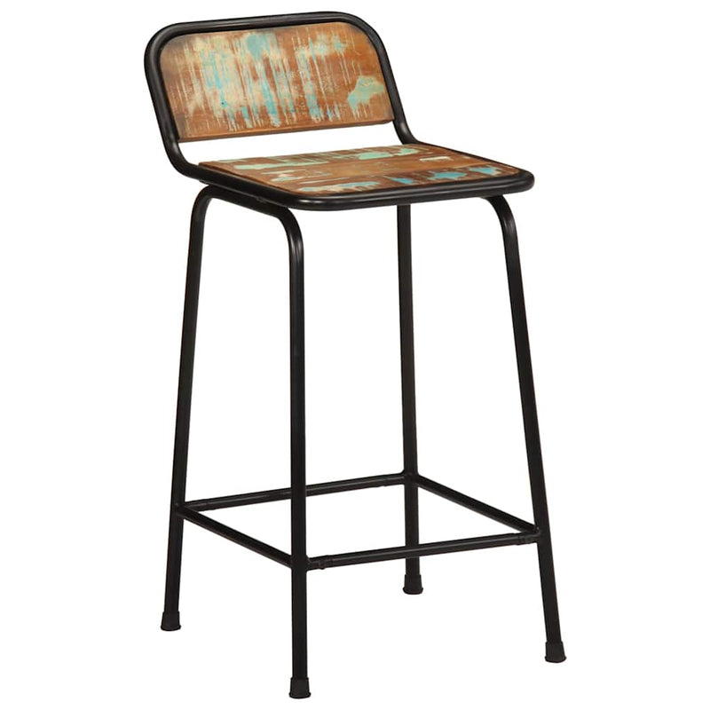 vidaXL bárszékek 2 db 46x35,5x80 cm tömörfa, újrahasznosított fa