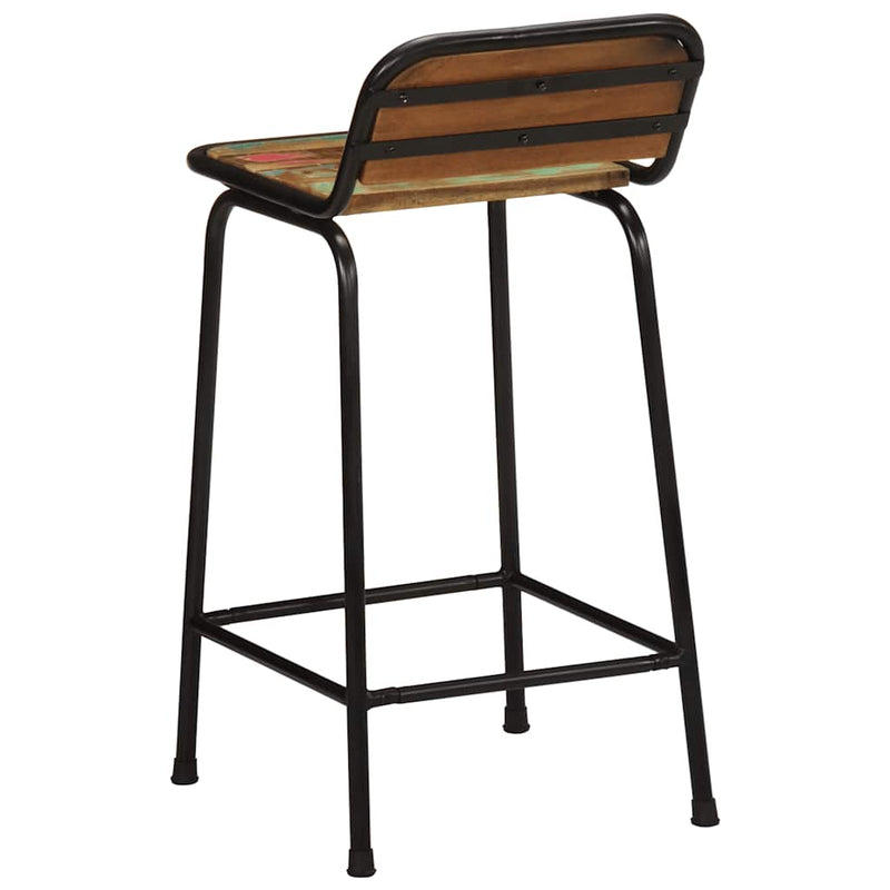 vidaXL bárszékek 2 db 46x35,5x80 cm tömörfa, újrahasznosított fa