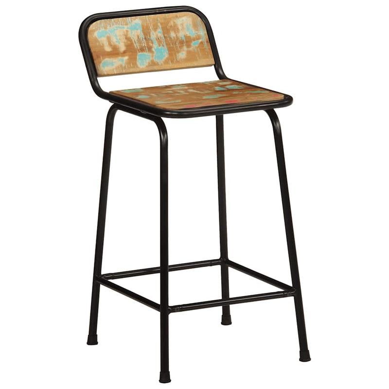 vidaXL bárszékek 2 db 46x35,5x80 cm tömörfa, újrahasznosított fa