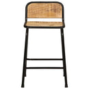 vidaXL bárszékek 4 db 46x35,5x70 cm tömör fa nyers mangó