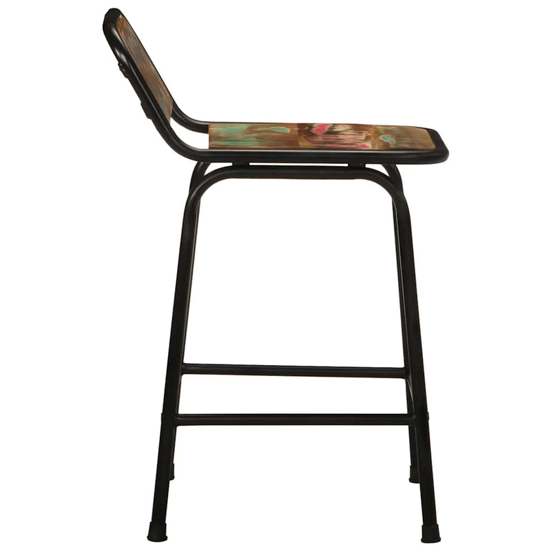 vidaXL bárszékek 2 db 46x35,5x70 cm tömörfa, újrahasznosított fa