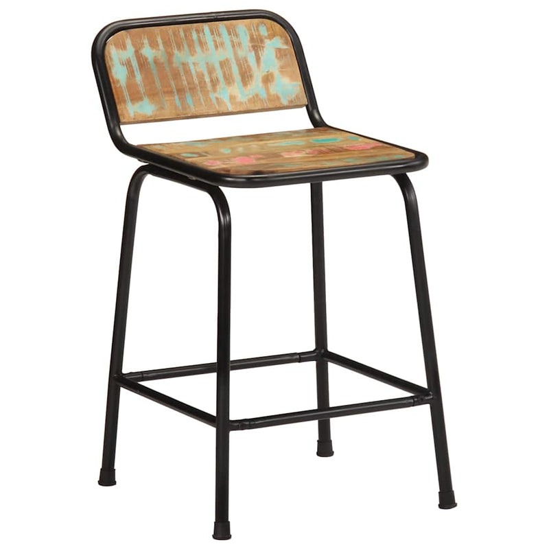 vidaXL bárszékek 2 db 46x35,5x70 cm tömörfa, újrahasznosított fa