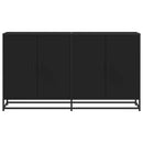 vidaXL fekete szerelt fa tálalószekrény 134 x 35 x 76 cm