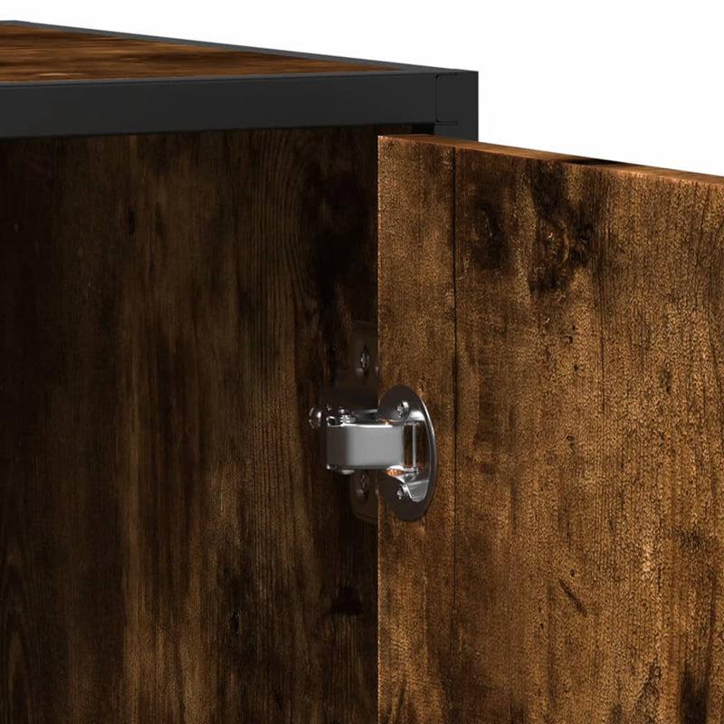 vidaXL füstös tölgy színű szerelt fa tálalószekrény 134 x 35 x 76 cm