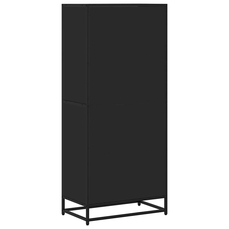 vidaXL fekete szerelt fa könyvszekrény 60 x 35 x 139 cm