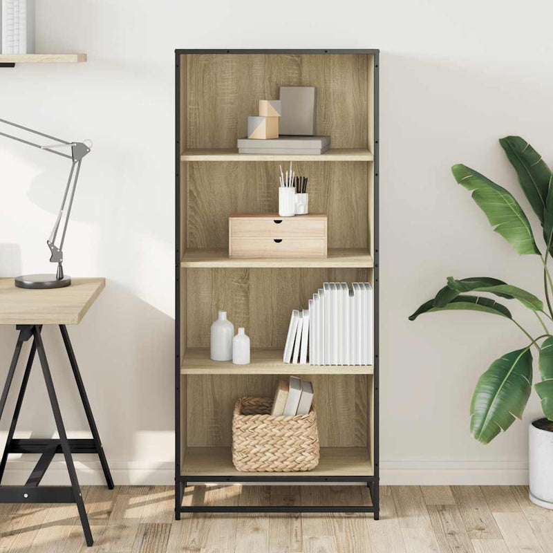 vidaXL sonoma tölgy színű szerelt fa könyvszekrény 60 x 35 x 139 cm