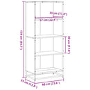 vidaXL füstös tölgy színű szerelt fa könyvszekrény 60 x 35 x 139 cm