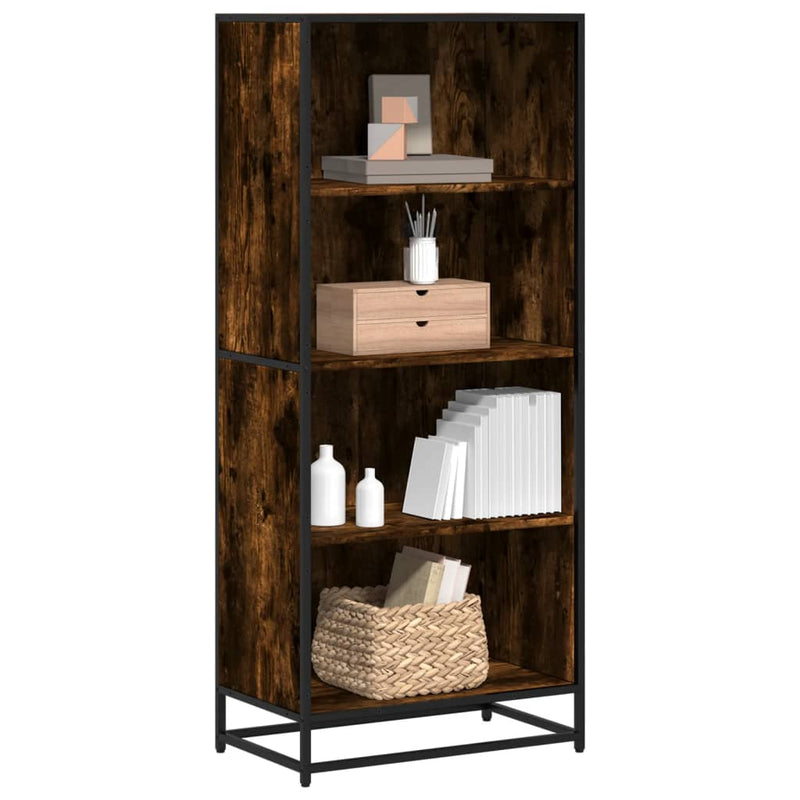 vidaXL füstös tölgy színű szerelt fa könyvszekrény 60 x 35 x 139 cm
