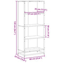 vidaXL szürke sonoma színű szerelt fa könyvespolc 60 x 35 x 139 cm