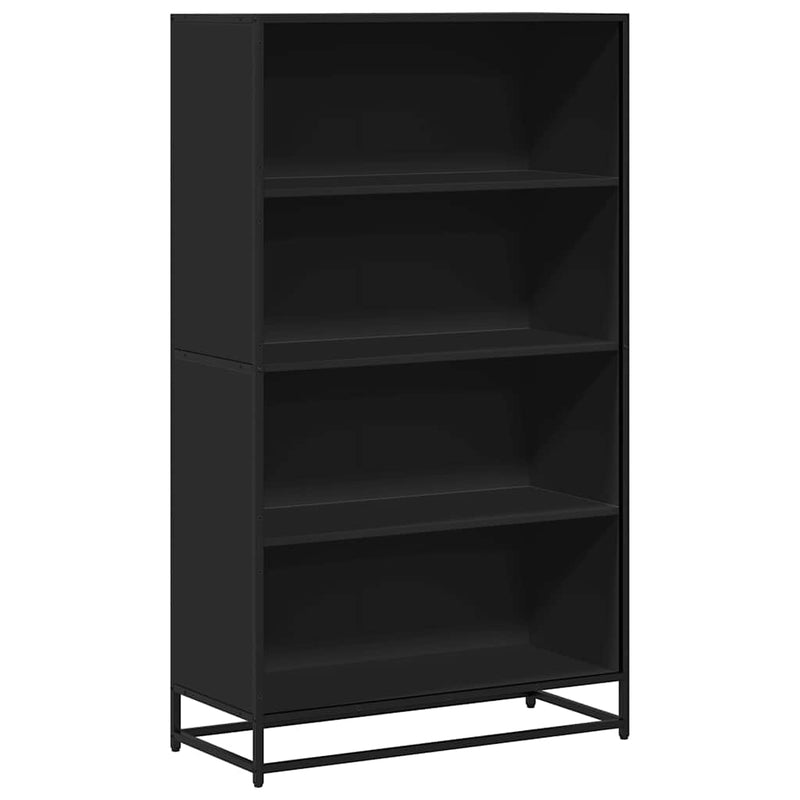 vidaXL fekete szerelt fa könyvszekrény 80,5 x 35 x 139 cm