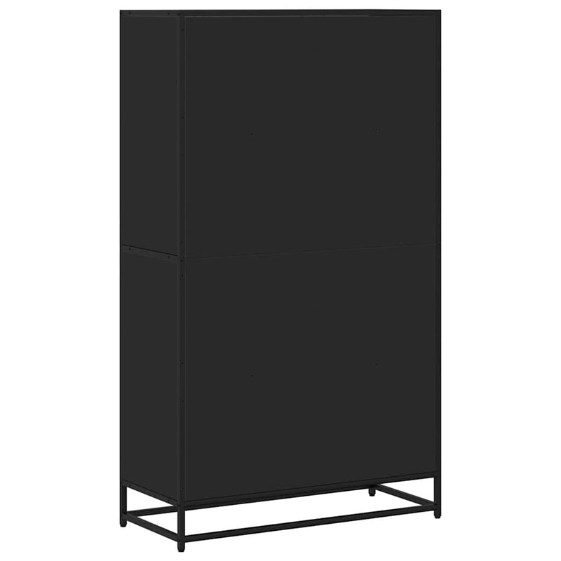 vidaXL fekete szerelt fa könyvszekrény 80,5 x 35 x 139 cm