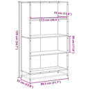 vidaXL sonoma tölgy színű szerelt fa könyvespolc 80,5 x 35 x 139 cm