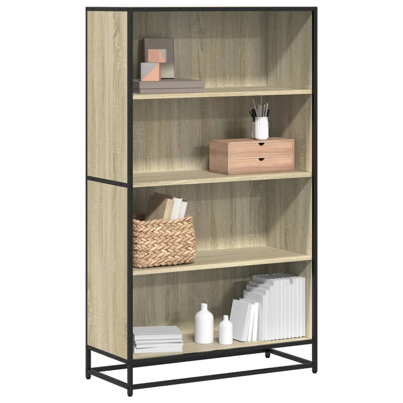 vidaXL sonoma tölgy színű szerelt fa könyvespolc 80,5 x 35 x 139 cm