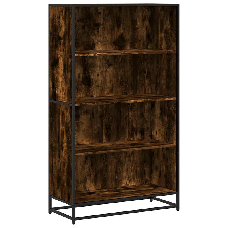vidaXL füstös tölgy színű szerelt fa könyvszekrény 80,5 x 35 x 139 cm