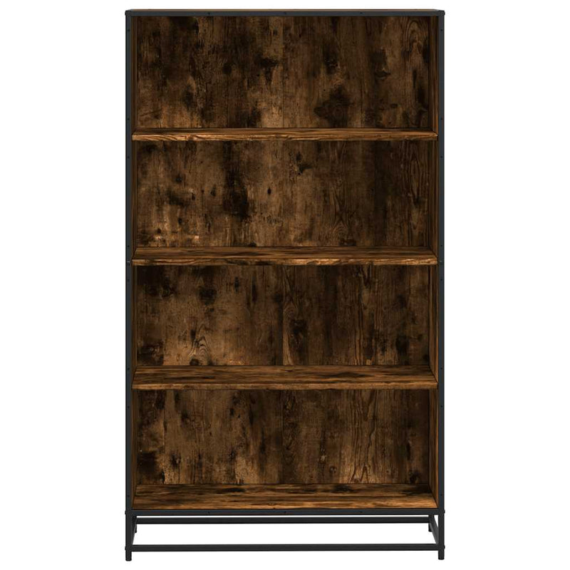 vidaXL füstös tölgy színű szerelt fa könyvszekrény 80,5 x 35 x 139 cm
