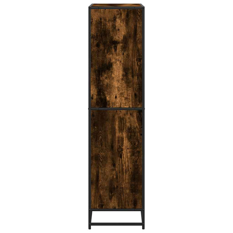 vidaXL füstös tölgy színű szerelt fa könyvszekrény 80,5 x 35 x 139 cm