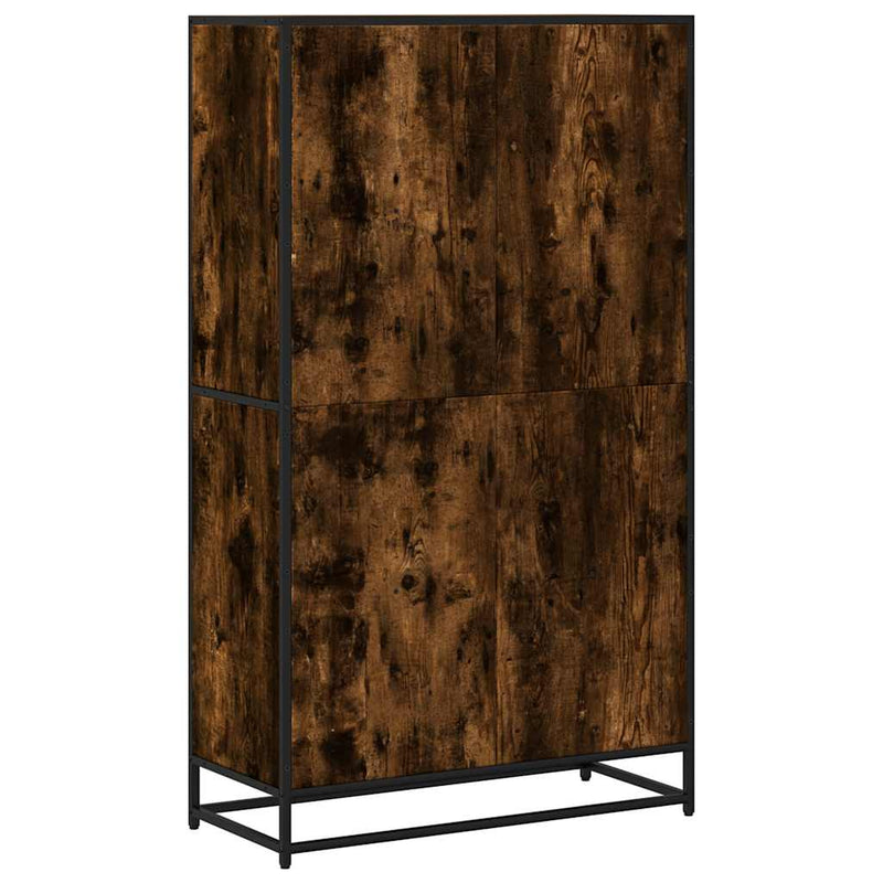 vidaXL füstös tölgy színű szerelt fa könyvszekrény 80,5 x 35 x 139 cm