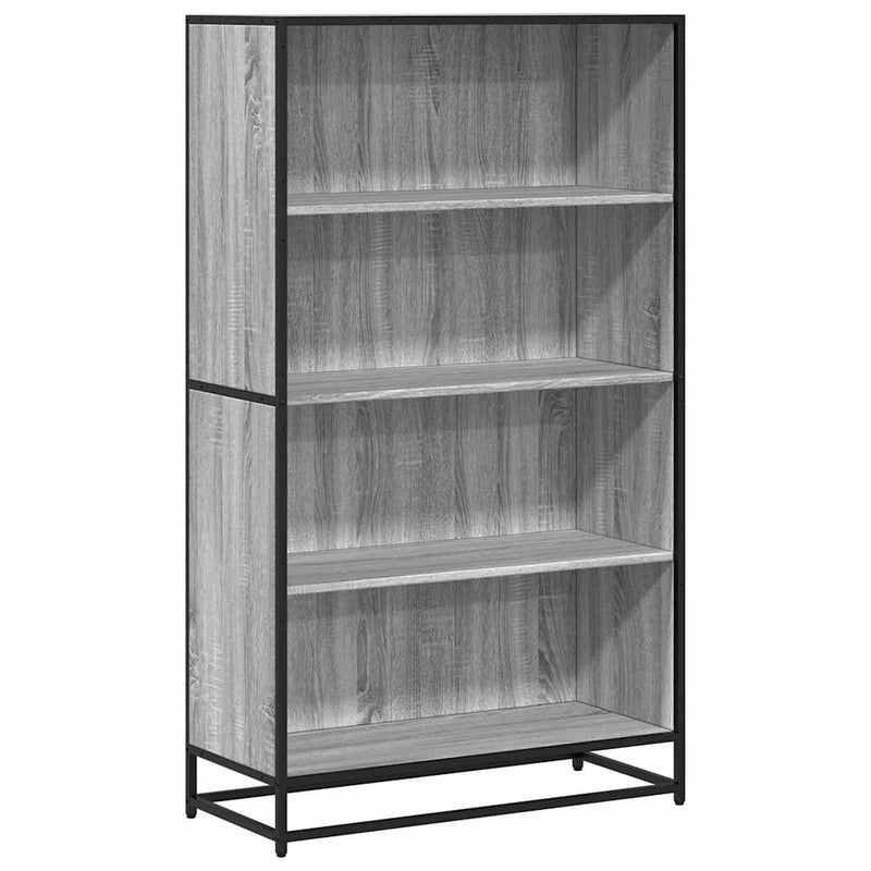 vidaXL szürke sonoma színű szerelt fa könyvespolc 80,5 x 35 x 139 cm