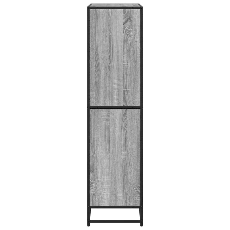 vidaXL szürke sonoma színű szerelt fa könyvespolc 80,5 x 35 x 139 cm