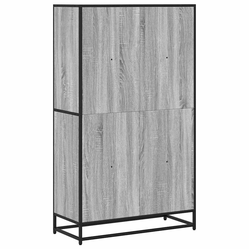 vidaXL szürke sonoma színű szerelt fa könyvespolc 80,5 x 35 x 139 cm